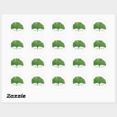Boom Hugger, Leaf Lover - Ginkgo Ronde Sticker (Vel)
