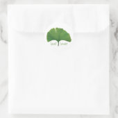 Boom Hugger, Leaf Lover - Ginkgo Ronde Sticker (Tas)