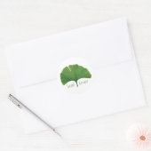 Boom Hugger, Leaf Lover - Ginkgo Ronde Sticker (Envelop)