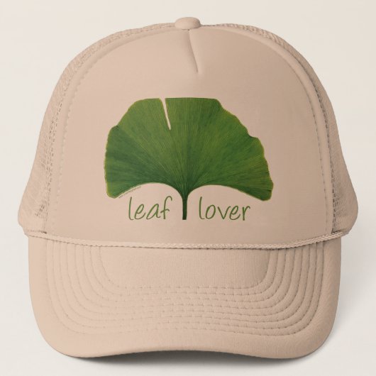 Boom Hugger, Leaf Lover - Ginkgo Trucker Pet (Voorkant)