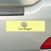Boom-hugger met boomillustratie bumpersticker (Op auto)