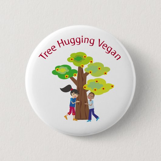 Boom Hugging Vegan-zwabg Ronde Button 5,7 Cm (Voorkant)