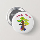 Boom Hugging Vegan-zwabg Ronde Button 5,7 Cm (Voorkant /achterkant)