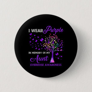 Boom I Draag Paars geheugen van tante Overdosering Ronde Button 5,7 Cm