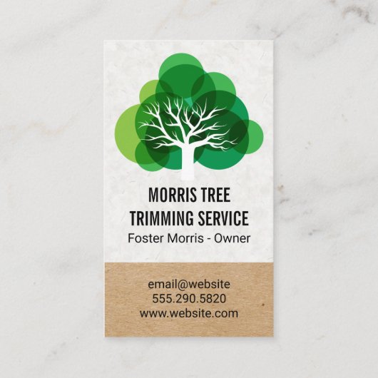 Boom Icoon | Landschapsarchitectuur | Tuinman Visitekaartje (Achterkant)
