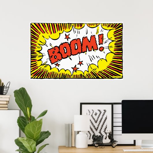 BOOM! II (grotere afmetingen) Poster (Thuiskantoor)