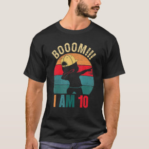 Boom ik ben 10 jaar oude Dabbing Boys Kinder 10th T-shirt