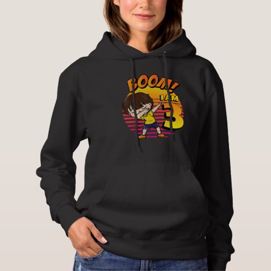 Boom Ik ben 3 Verjaardagsjongen 3e Verjaardagsfees Hoodie (Voorkant)