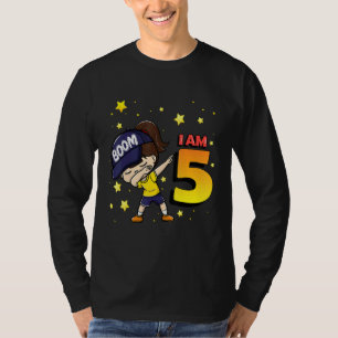 Boom ik ben 5 Meisje Verjaardag 5e Verjaardagsfees T-shirt