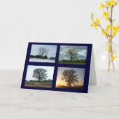 Boom in 4 Seizoenen Kaart (Gele Bloem)