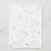 Boom in aquarel stijl tegen een middelblauwe achte feestdagenkaart (Achterkant)