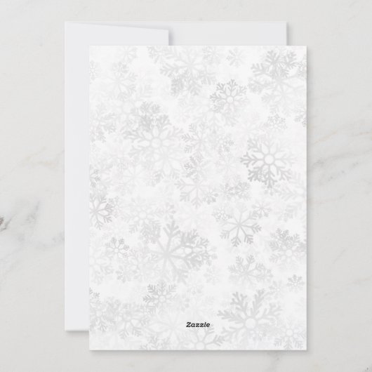 Boom in aquarel stijl tegen een middelblauwe achte feestdagenkaart (Achterkant)