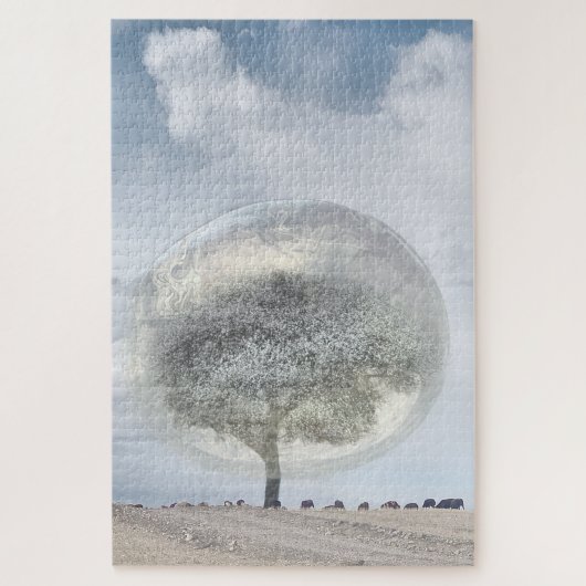 Boom in beschermende bubbel legpuzzel (Verticaal)