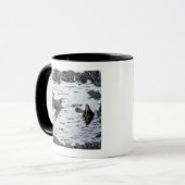 Boom in bos, detail, met mos mok (Voorkant links)