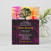 Boom in Bossen Bar Mitzvah Uitnodiging (Staand voorkant)