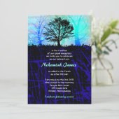 Boom in Bossen Bar Mitzvah Uitnodiging (Staand voorkant)