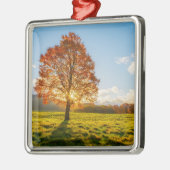 Boom in brand metalen ornament (Links)