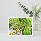 Boom in briefkaart van de lente (Staand voorkant)