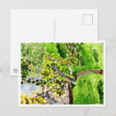 Boom in briefkaart van de lente (Voorkant / Achterkant)