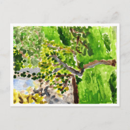 Boom in briefkaart van de lente