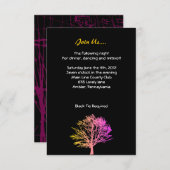 Boom in de balk Bossen Mitzvah Reception Card Informatiekaartje (Voorkant / Achterkant)