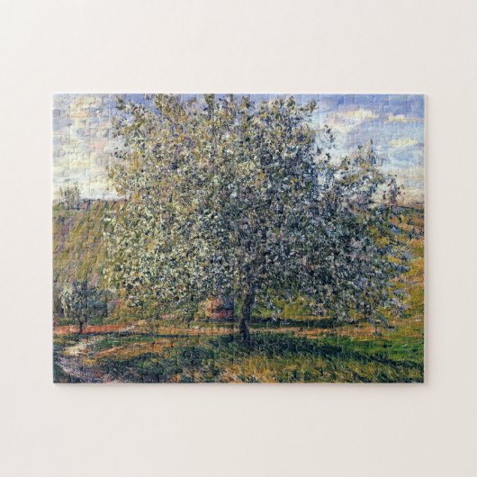 Boom in de bloem bij Vetheuil Monet Fine Art Legpuzzel (Horizontaal)
