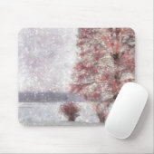 Boom in de buurt van Lake Weinig rode bladeren en  Muismat (Met muis)