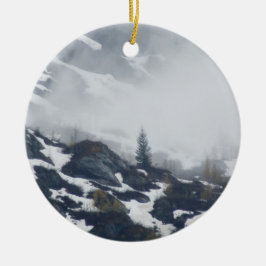 Boom in de lijst keramisch ornament