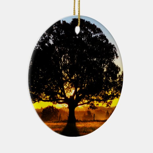 Boom in de ochtend keramisch ornament (Rechts)