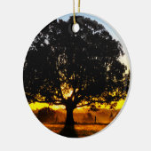 Boom in de ochtend keramisch ornament (Links)