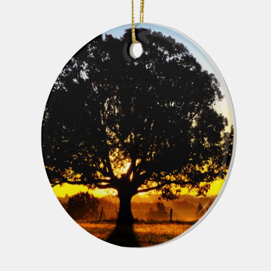 Boom in de ochtend keramisch ornament (Links)