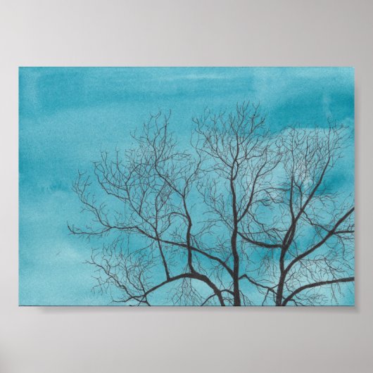 Boom in de winter poster (Voorkant)