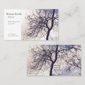 Boom in de winter visitekaartje (Voorkant / Achterkant)