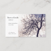 Boom in de winter visitekaartje (Voorkant)