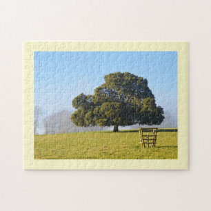 Boom in de winterzon legpuzzel