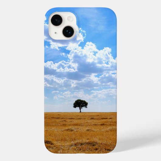 Boom in een geoogst tarweveld Case-Mate iPhone case (Achterkant)