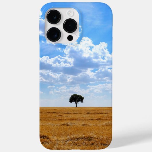 Boom in een geoogst tarweveld Case-Mate iPhone case (Achterkant)