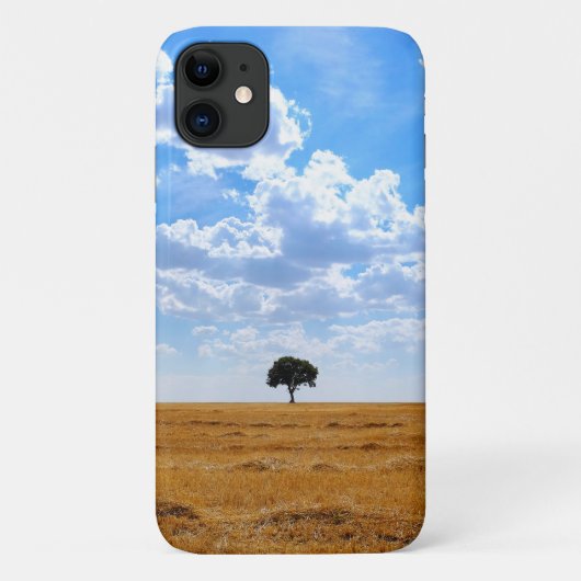Boom in een geoogst tarweveld Case-Mate iPhone case (Achterkant)