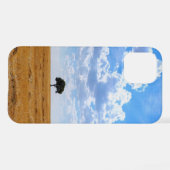 Boom in een geoogst tarweveld iPhone hoesje (Achterkant horizontaal)