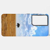 Boom in een geoogst tarweveld samsung galaxy hoesje (Achterkant horizontaal)