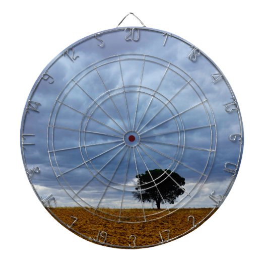 Boom in een leeg veld dartbord (Voorkant)