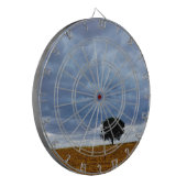 Boom in een leeg veld dartbord (Voorkant Links)