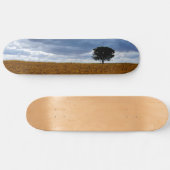 Boom in een leeg veld persoonlijk skateboard (Horizontaal)