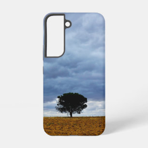 Boom in een leeg veld samsung galaxy hoesje