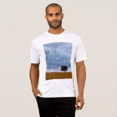 Boom in een leeg veld t-shirt (Voorkant volledig)