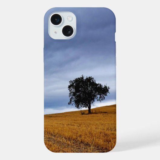 Boom in een tarweveld iPhone hoesje (Achterkant)
