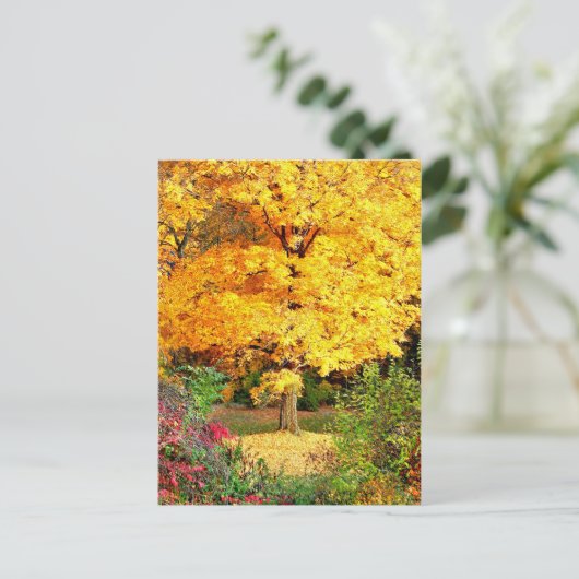 Boom in goud briefkaart (Staand voorkant)