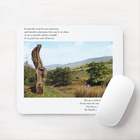 Boom in het district Peak Desiderata Mousepad Muismat (Met muis)
