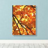Boom in het najaar canvas afdruk (Insitu (Houten vloer))