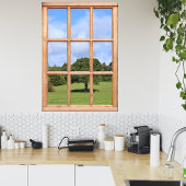 Boom in het Uitzicht van het Land van een Venster Poster